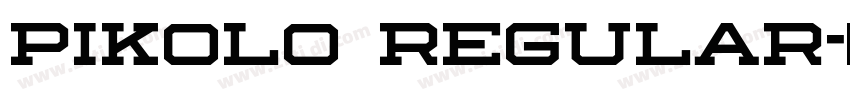 Pikolo Regular字体转换